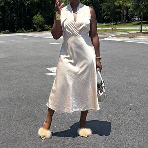 Banana Republic Cream Midi Dress